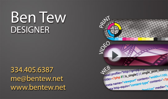 Ben Tew...desinger | ph 334.405.6387 | me@bentew.net